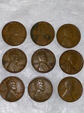 Wheat Penny Lot 1938 1939 1940 Penny Collection 9 Total