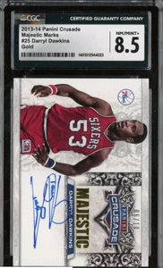 2013-14 Panini Crusade Majestic Marks gold #25 Darryl Dawkins AUTO 06/10 CGC 8.5 - Picture 1 of 2