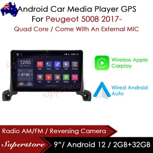 9" Android 13 CarPlay Auto Car Stereo GPS Head Unit For Peugeot 5008 2017- - Picture 1 of 1