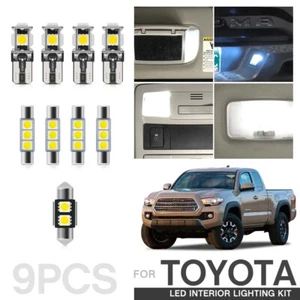 9 Piece White LED Interior Light Bulbs Kit Package for 2016-2022 Toyota Tacoma - Bild 1 von 4