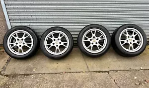 Porsche 987 Boxster Cayman Alloy Wheels And Tyres 17 Inch - New Front Tyres - Picture 1 of 17