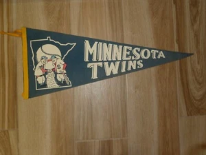 VINTAGE 1960 'S MINNESOTA TWINS NICE!!! RARE FELT PENNANT !!!!!   VERY OLD RARE - Picture 1 of 4