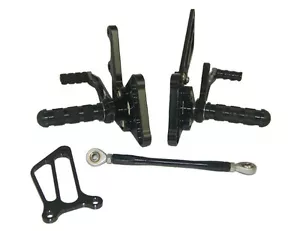Adjustable Rearsets Rear Set Foot Peg Black For 2005-2006 SUZUKI GSXR 1000 K5 K6 - Picture 1 of 1