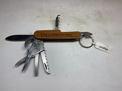 Mango de madera real YELLOWSTONE Stnls. Navaja de bolsillo plegable multiherramienta Jacqueline Foto 1 de 4