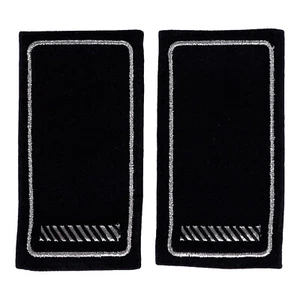 Schulterschlaufen Feuerwehr 1 Balken silber + Paspel silber - Bild 1 von 1