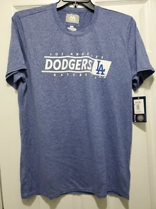 Majestic Los Angeles LA Dodgersll Short Sleeve T Shirt Blue Large MLB - Picture 1 of 5