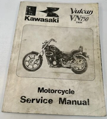 1985 - 1995 Kawasaki  OEM Vulcan VN750  FACTORY  Service Manual  99924-1054-10 Foto 1 de 4