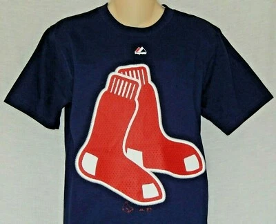 Boy's Red Sox T-Shirt Youth Size Large 14-16 Boston Blue Logo NEW MLB Baseball - Imagem 1 de 4