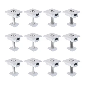 12 Pcs Solar Panel Middle Clamps 35mm Aluminium Solar Panel Mount Mid Clips - Picture 1 of 6