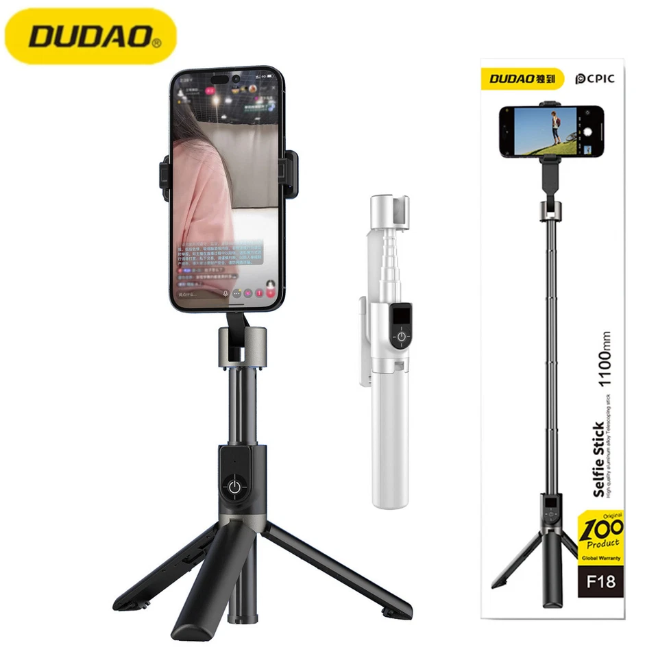 Smartphone Selfie Stick Bluetooth Stativ Teleskop Stange Fernbedienung Dudao - Bild 1 von 3