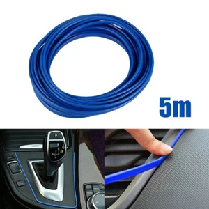 5m 3D Car Styling Interior Decor Blue Point Edge Gap Door Panel Molding Line - Bild 1 von 8