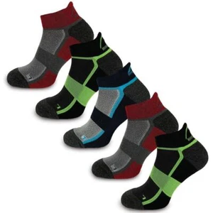 More Mile Bamboo Comfort 5 Pack Cushioned Running Ankle Socks - Picture 1 of 6