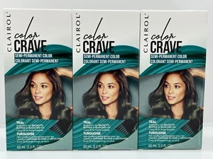 Clairol Color Crave Semi-Permanent Hair Color – Teal, 2.0 Fl Oz (Pack of 3) - Picture 1 of 7