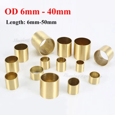 Collari manicotto boccola ottone OD 6mm-40mm anello tubo cavo tondo lungo 6mm-50mm - Immagine 1 di 4