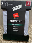 Hanes Premium Comfort Fit Gray Short Sleeved Crew Neck T-Shirts. Size: Small.