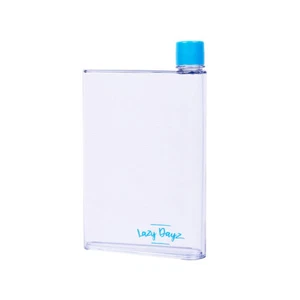 Portable Clear Flat Slim Water Bottle A5 Paper Pad Drink Water Kettle BPA Free - Picture 1 of 14
