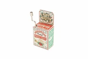 CHRISTMAS Mini Mechanical Crank Music Box - Favourite Carol Stocking Filler - Picture 1 of 2