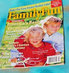 FAMILY FUN Magazine Crafts Recipes Family Ideas April 2000 FREE SHIPPING! - Foto 1 di 1