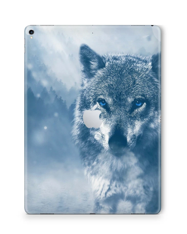 Apple iPad Skin Schutzfolie Aufkleber Design Sticker Folie Skins Wolf blue eyes - Bild 1 von 1