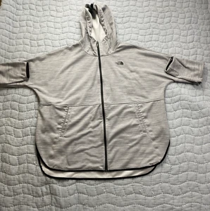 The North Face Jacket Womens Large Gray Lightweight Full Zip Hoodie - Picture 1 of 12