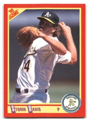 Storm Davis 1990 Score Baseball #266 Oakland Athletics - Image 1 of 2