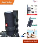 Versatile Golf Cart Speaker Mount - Easy Strap Attachment - Durable - Black