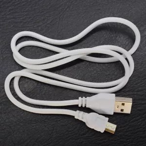 1pc USB 2.0 A Male to USB mini B 5pin Male Charge Cable 0.7M/70cm White - Picture 1 of 3