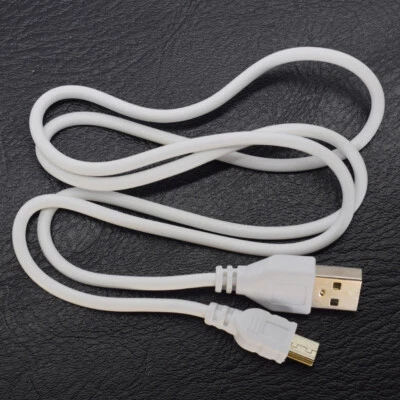 10pcs USB 2.0 A male to USB mini B 5pin Male Charge Cable 0.7M/70cm White - Image 1 of 3