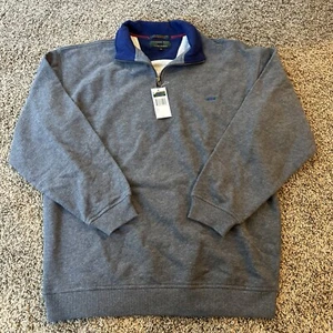 NWT Alexander Julian Colours Gray Quarter Zip Pullover Long Sleeve Mens Meduim - Picture 1 of 3