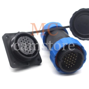 SD28 22Pin Bulkhead Waterproof Connector IP67,Panel Mount Avitaion Connector - Picture 1 of 7