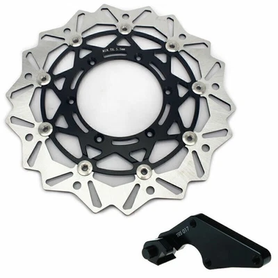 Kit adaptador de rotor de disco de freno de gran tamaño para Yamaha YZ450F YZ250F YZ125 YZ250 08-16 Foto 1 de 4