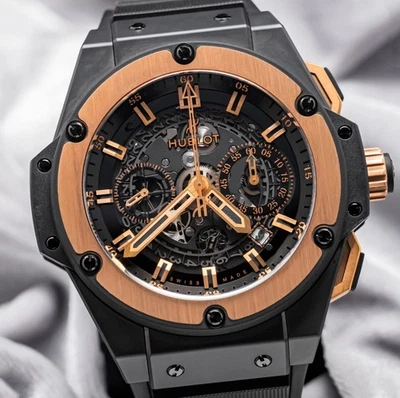 Hublot King Power Unico Rose Gold $30K MSRP Ceramic Skeleton 701.CO.0180.RX - Image 1 of 4