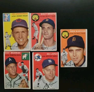 1954 Topps Baseball Card Lot - 5 Different - W/ Ned Garver and Ed Lopat - Picture 1 of 4