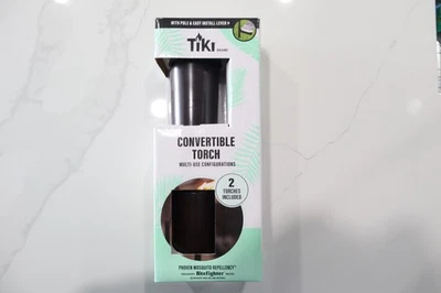 TIKI 65″ 2‑Pack Honey Ombre Bronze Metal Outdoor Torches – New - Image 1 of 4