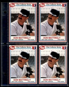 POST CEREAL (4) CARD SET DON MATTINGLY BX2=485 - Picture 1 of 2
