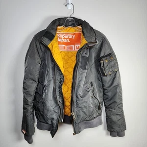 Superdry Japan Aviator Bomber Jacket Womens Medium Utility Military Flight Coat - Picture 1 of 14