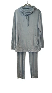 Emirates Business Class 2 pc Loungewear Pajamas S/M Unisex Cadet Blue Modal - Picture 1 of 11