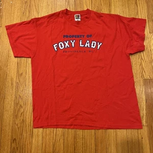 Vintage Foxy Lady Providence Rhode Island Boston Red Sox T Shirt Sz XL Property  - Picture 1 of 2