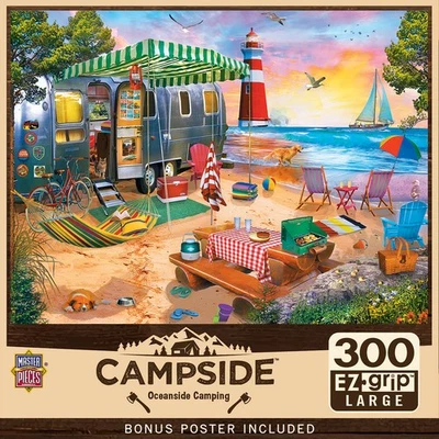 MasterPieces - Campside - Oceanside Camping 300 Piece EZ Grip Jigsaw Puzzle - Image 1 of 4