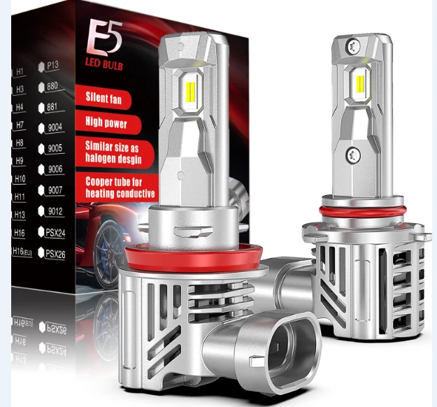 2PCS H11 LED Headlights Kit Low Beam Bulb Super Bright 6000K Cool White 5000LM - Image 1 of 1