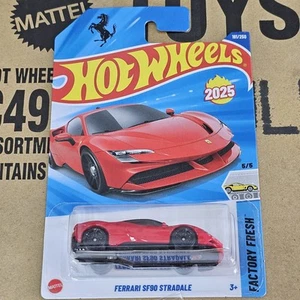2025 HOT WHEELS MAINLINE CASE J FERRARI SF90 STRADALE FACTORY FRESH - Picture 1 of 4