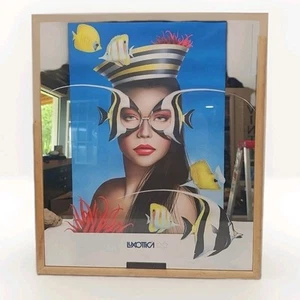 De Colección LUXOTTICA Paola Casagrande Vasos de Peces Arte Enmarcado Estampado Espejado 18x24 - Imagen 1 de 15