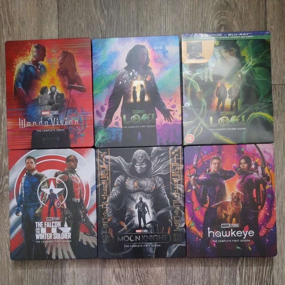 ALL MARVEL D+ 4K BLURAY STEELBOOKS ! LOKI HAWKEYE WANDAVISION MOONKNIGHT FALCON - Image 1 of 4