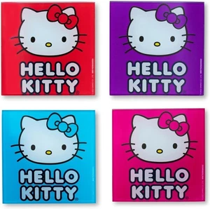 Posavasos de vidrio para bebidas Sanrio Hello Kitty Colores, Juego de 4 | - Imagen 1 de 7