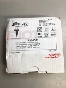 Self drilling screw 5.5x25 SW8 E16 Renusol R400301 (Box of 100) RefB24S1 - Picture 1 of 2