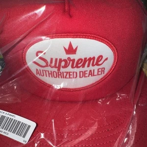 Supreme Authorized Mesh Back 5-Panel Red Trucker Hat Dealer - Picture 1 of 4
