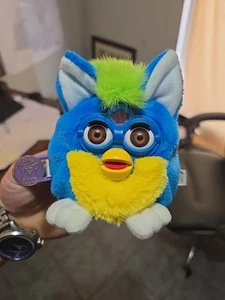 Vtg 1999 Authentic Tiger Furby Talking Buddies Buddy Blue Green Tested Works EUC - Picture 1 of 15
