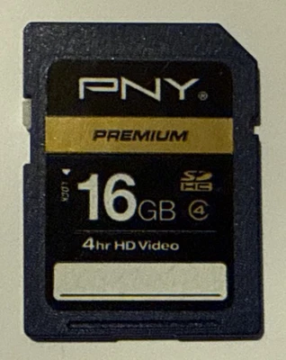 PNY Premium 16GB SDHC 4 Hour HD Video SD Memory Card - Image 1 of 2