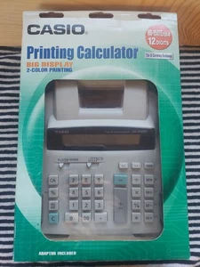 Casio Printing Calculator 2 Color Printing Big Display HR-150TE Plus-W Currency - Picture 1 of 3