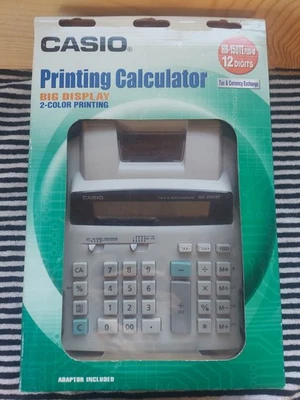 Casio Printing Calculator 2 Color Printing Big Display HR-150TE Plus-W Currency - Image 1 of 3
